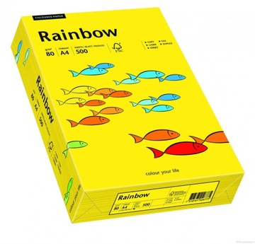 Papier kolorowy Rainbow 80g ciemny żółty R18 500A4