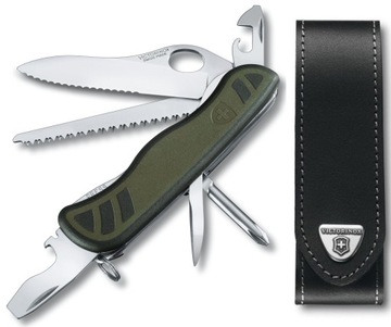 Victorinox 0.8461.MWCH, Швейцарский солдатский нож 08 + кожаный чехол