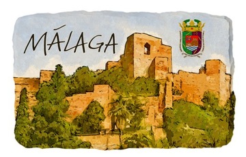 Magnes lodówkę pamiątka MALAGA HISZPANIA 364