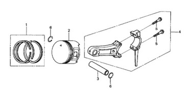 HONDA GX390 pierścienie tłokowe STD 13010-ZF6-005