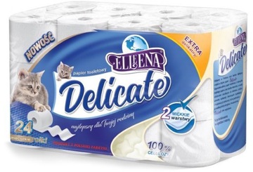 Туалетная бумага Elleena Delicate 24 рулона 2w