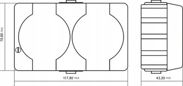 Розетка двойная 2x2P+Z белая GHS-2nd SENIOR