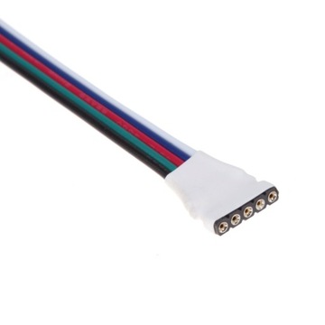 5xZłączka taśmy RGBW kabel 5-PIN gniazdo LED RGB+W