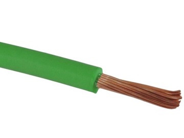 PRZEWÓD KABEL LGY H05V-K 500V 1x1mm2 ZIELONY 10mb