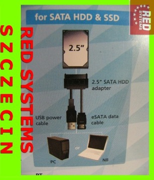 Переходник E-SATA на SATA HDD SSD 2,5 дюйма с USB Щецин