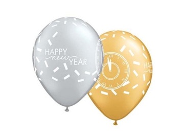 Balony Happy New Year Nowy Rok 5szt Sylwester