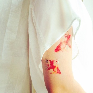 Paperfa татуировка золотой рыбы женская рыба