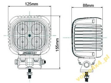 ПАНЕЛЬ РАБОЧИХ ЛАМП 40Вт LED 4x 10Вт CREE FLOOD 4x4