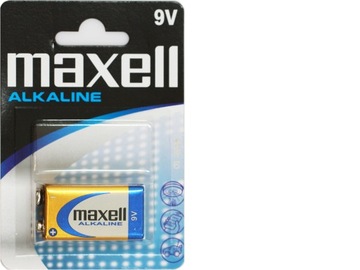 1x BATERIA ALKALICZNA 9V MAXELL 6LR61 6F22 MN1604