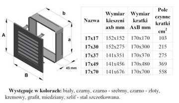 КАМИННАЯ РЕШЕТКА FRESH ЧЕРНАЯ 17х17 с жалюзи