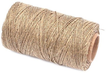 Sznurek dratwa szara nici lniane nabłyszczane 100g