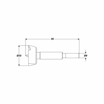 Wiertło FORSTNER, śr. 35 mm, uchwyt 8 mm