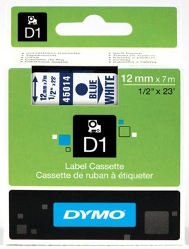 ЛЕНТА ДЛЯ ЭТИКЕТОК DYMO D1 12мм Белая S0720540 45014