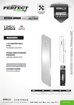 STALCO Ostrze łamane 18mm SILVER POWERMAX (10szt.)