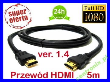 КАБЕЛЬ HDMI/HDMI 5 м 1.4a HD 1080p 3D ETHERNET 5,0 м