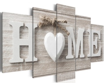 OBRAZ SERCE DOM HOME 5 cz 200x100cm m-A-0685-b-m