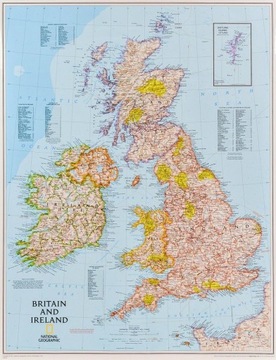 WIELKA BRYTANIA I IRLANDIA MAPA ŚCIENNA CLASSIC NG