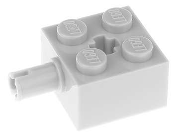 LEGO Klocek z kołkiem 2x2 6232 4211529 szary jasny - 2 szt.