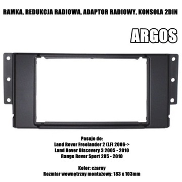 RAMKA 2 DIN LAND ROVER DISCOVERY 3 FREELANDER 2