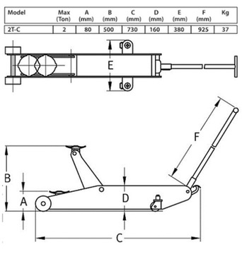 Punktowy podnośnik żaba COMPAC 2T-C (2 tony) niski
