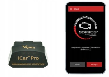 ICAR PRO BT Bluetooth OBD2 OBDII SDPROG PL Android