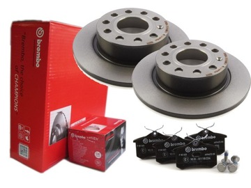 TARCZE + KLOCKI BREMBO TYŁ SEAT LEON 1M1 1.9 TDI