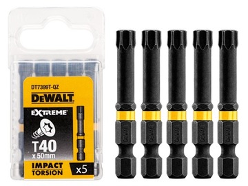 DeWalt bity udarowe T40 50mm TORSION 5szt DT7399T