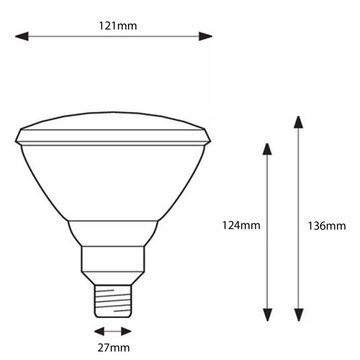 PROMIENNIK Lampa grzewcza 175 W PAR czerwona kwoka