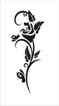 Naklejka na ścianę motyle kwiaty dekor Ornament 4