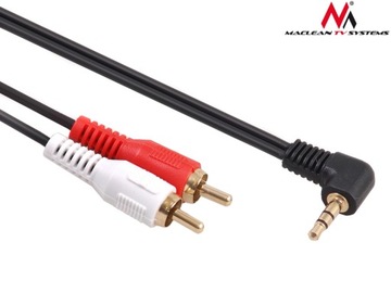 Kabel MACLEAN mały Jack 3,5st - 2RCA chinch 15M