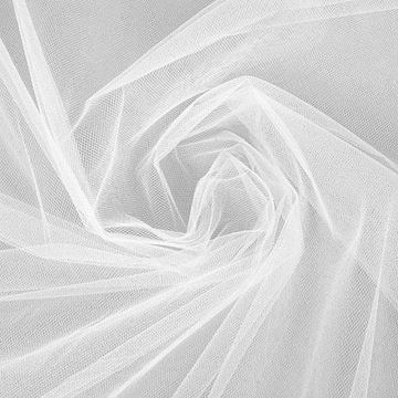 biały tiul 9m dekor na pompony, kokardy, ślub HURT