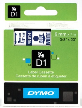 ЛЕНТА ДЛЯ ЭТИКЕТОК DYMO D1 9 мм x 7 м S0720690 / 40914