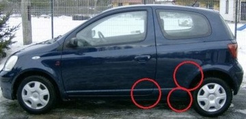 naklejka/folia ochronna TOYOTA YARIS I błotnik 3D