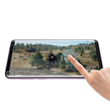 SAMSUNG GALAXY S9 PLUS СТЕКЛО 5D UV LED ПОЛНОСТЬЮ КЛЕЙНОЕ