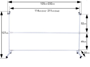 Передвижная мобильная регулируемая подставка 110-210