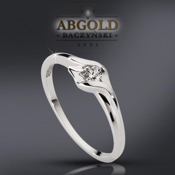 ABgold pierścionek zaręczynowy z bryl 0,10ct w.24h