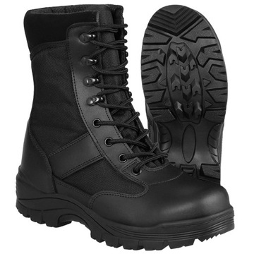 BUTY TAKTYCZNE WOJSKOWE OCHRONA SECURITY MIL-TEC Trekkingowe Czarne 44