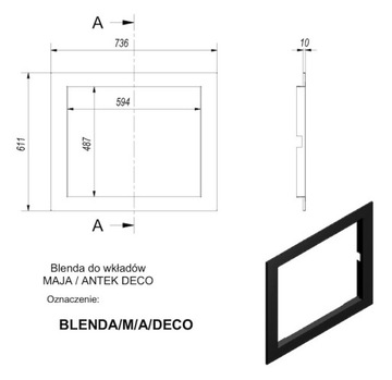 @ ДЕКОРАТИВНАЯ СТАЛЬНАЯ РАМА для вставки DECO Maja Antek