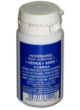 slay HENNA ANNA HORNUNG 50 g proszkowa CZARNA