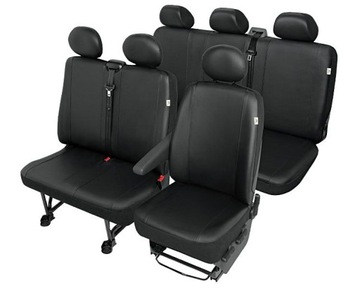 Pokrowce SKÓRA VW Transporter T6 - 6 miejsc