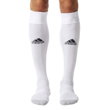 Футбольные носки Adidas Milano Sock, белые - 46-48