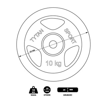 ЧУГУННЫЙ РУЛЬ TYTAN SPORT НАГРУЗКА 10 КГ