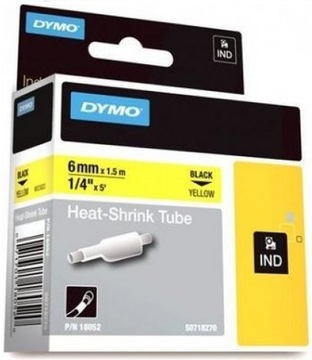 DYMO RURKA TERMOKURCZLIWA żółta 6mm S0718270 18052