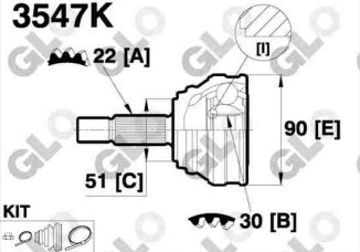 НАРУЖНЫЙ ШРУС VW PASSAT B3 B4 GOLF III VENTO CADDY 1.8 1.9D TD