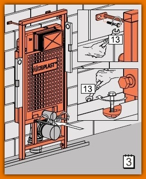 AlcaPLAST КАРКАС УНИТАЗА Скрытый НИЗКИЙ AM101/850 мм