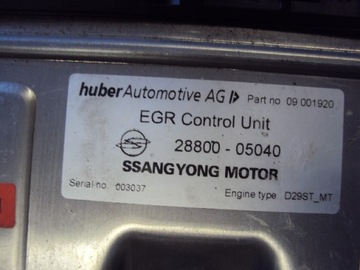 ŘÍZENÍ EGR SSANG YONG REXTON 28800-05040