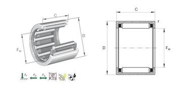 HK 1015 ИГОЛЬЧАТЫЙ ПОДШИПНИК 10x14x15 мм HK1015