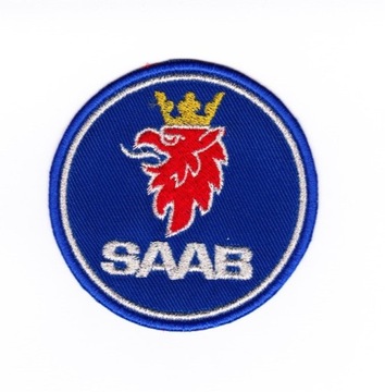 VAR naszywka SAAB 8 cm zł-sr