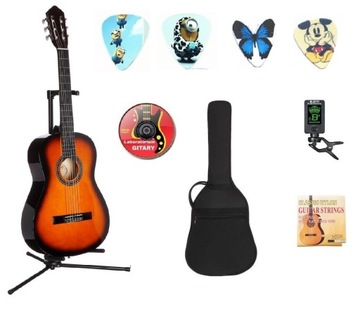 GITARA KLASYCZNA SUPER JAKOŚĆ 4/4 TUNER + DVD!