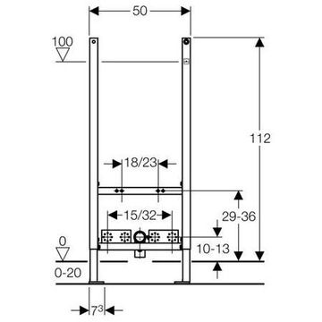 Каркас Geberit для унитаза и биде DUOFIX BASIC